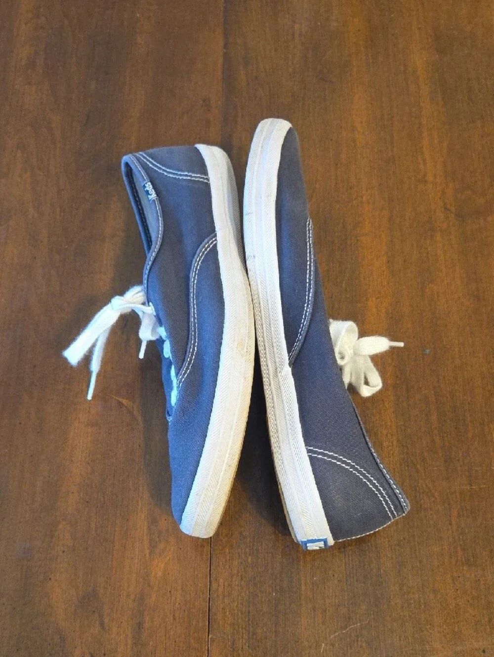 Keds Canvas Sneakers in Blue with White Accents